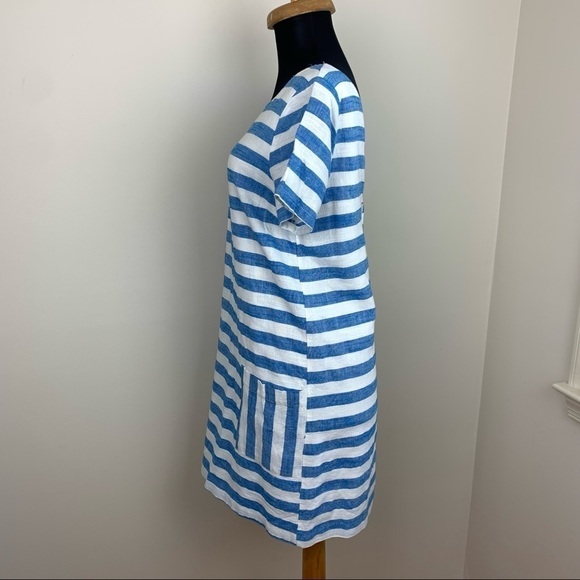 Linen‎ Blend Striped Dress - Picture 4 of 13